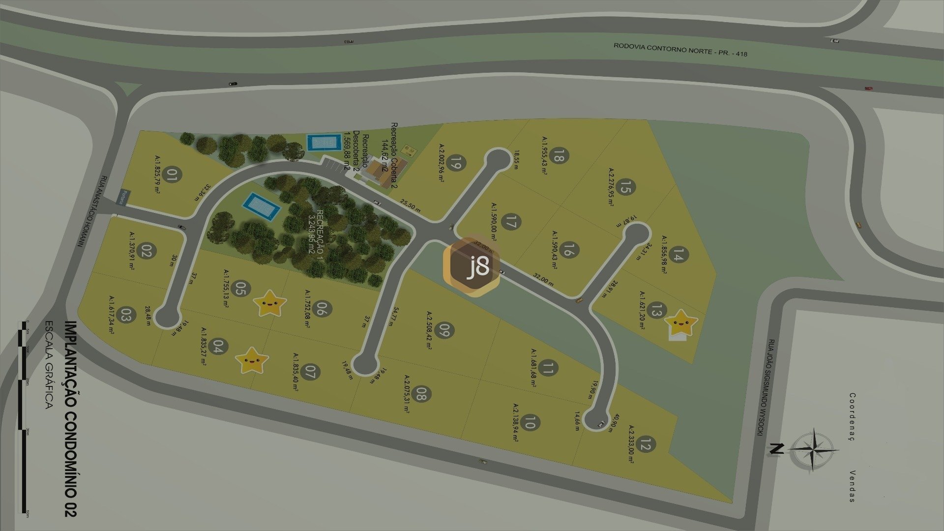 TERRENO EM CONDOMÍNIO COM 1.580M² PRIVATIVOS