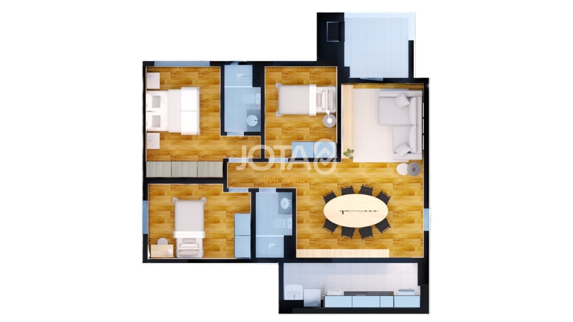 APARTAMENTO NOVO 3 QUARTOS  EM CONDOMINIO CLUBE NO ECOVILLE