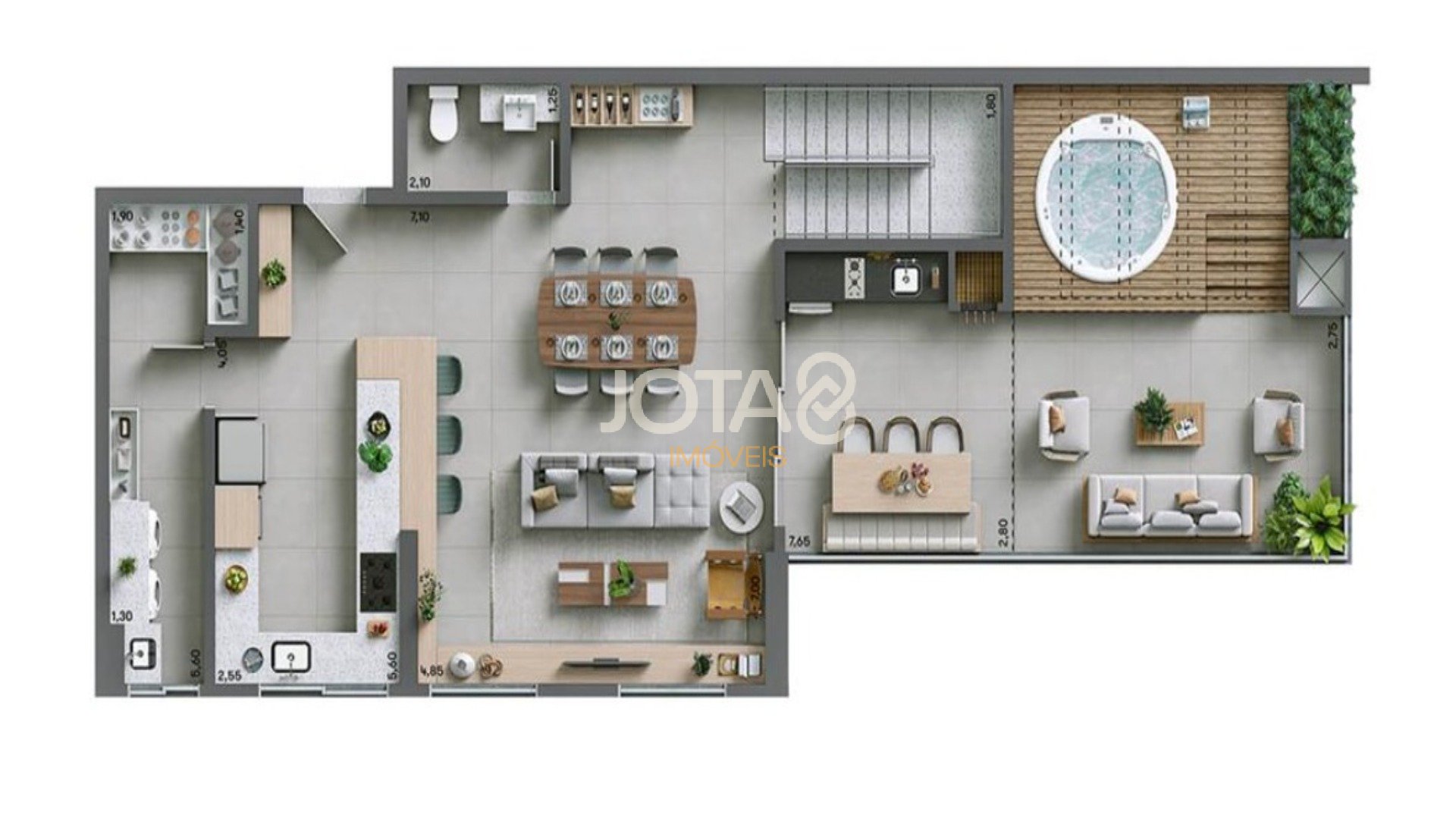 REVENDA - ED. NEW.IN COBERTURA DUPLEX 3 QUARTOS ECOVILLE