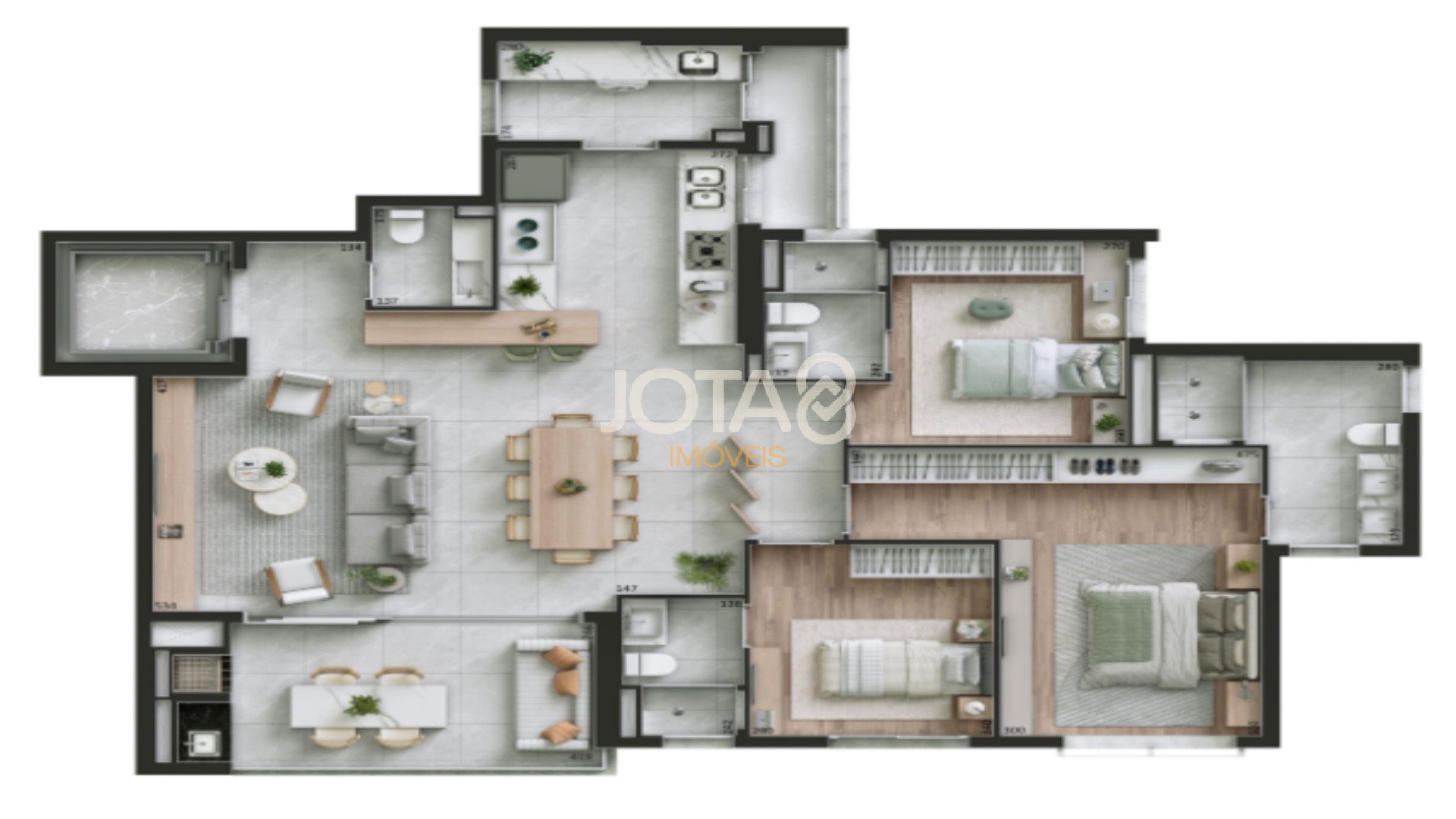 APARTAMENTO COM 3 SUÍTES REVENDA NO SOLAIA HOME RESORT ECOVILLE