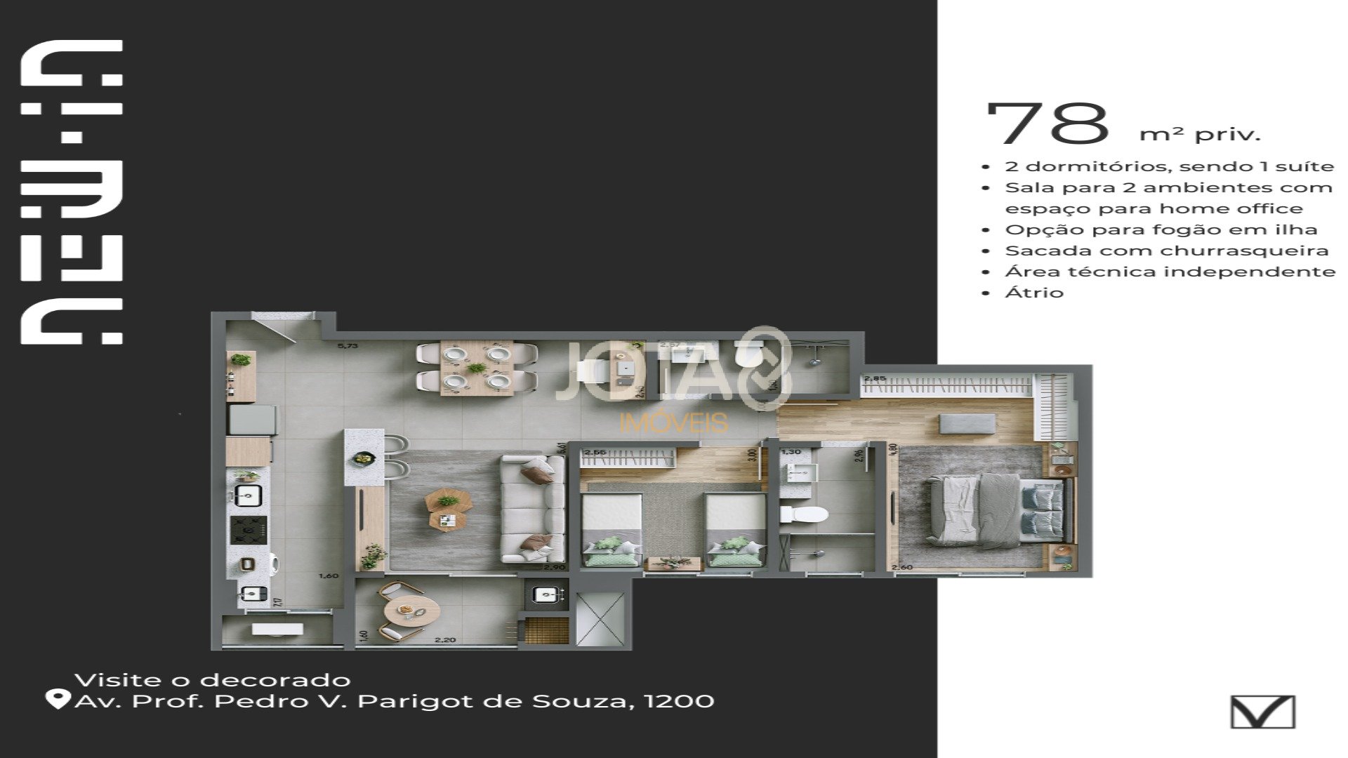 APARTAMENTO À VENDA NO ECOVILLE CONDOMÍNIO NEW IN