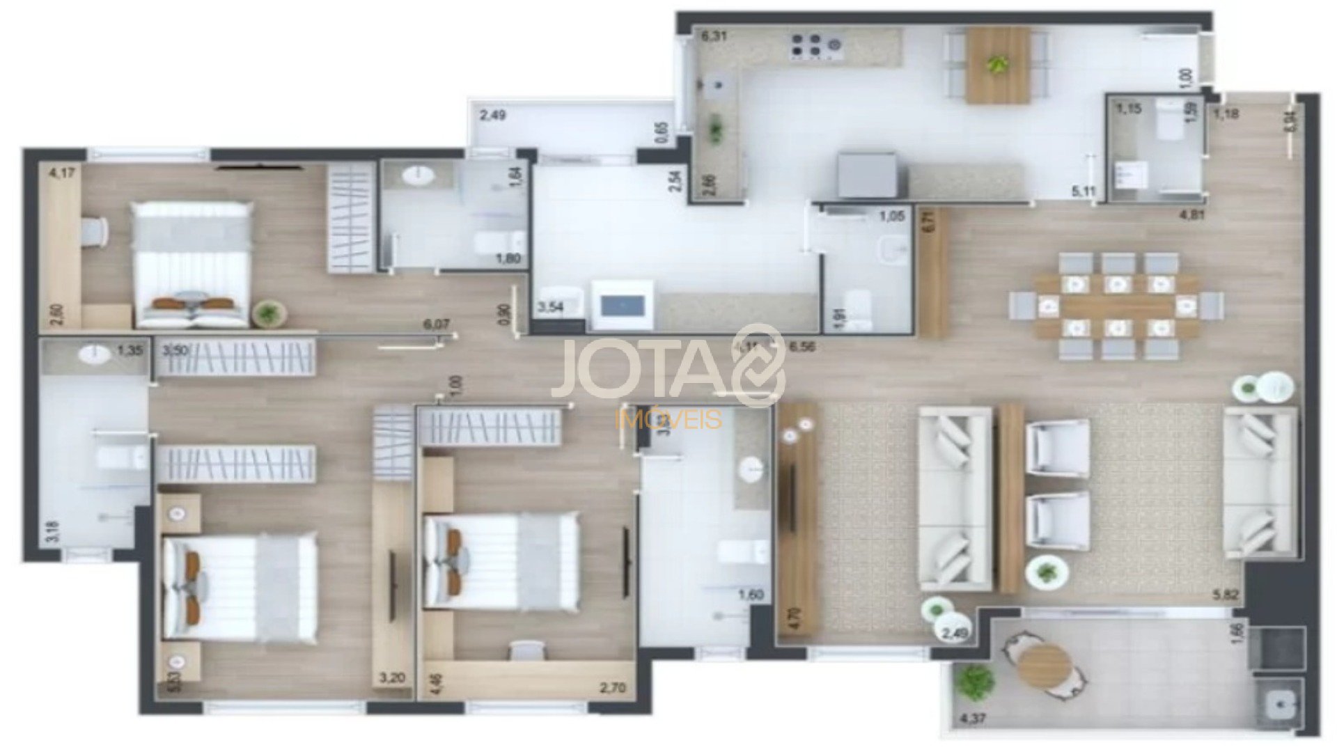 REVENDA APARTAMENTO 03 SUÍTES E 03 VAGAS NO JUVEVÊ