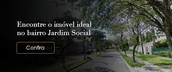 Botão com texto "encontre o imóvel ideal no bairro Jardim Social" que leva o usuário para conhecer os imóveis da J8 disponíveis no bairro